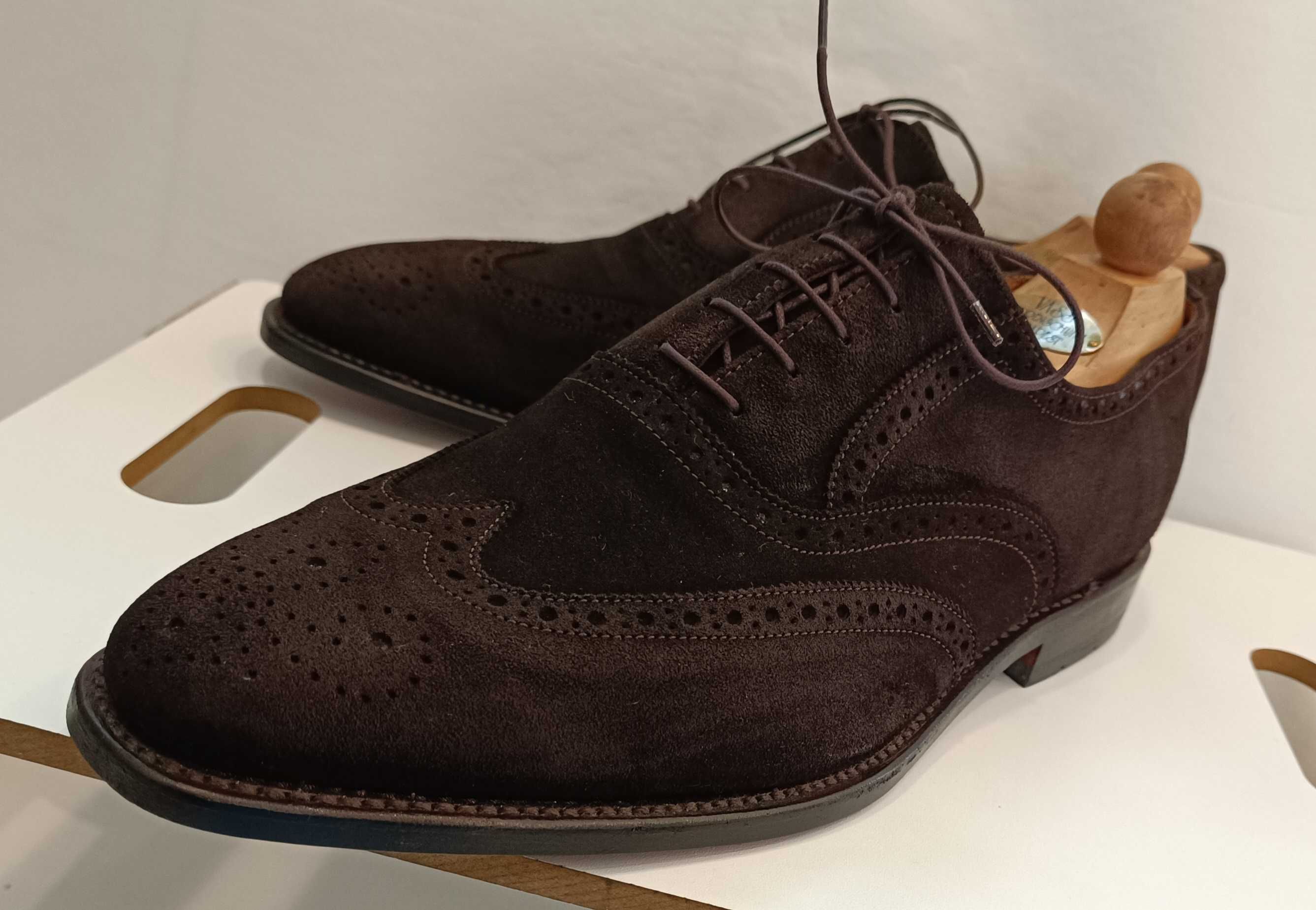 Pantofi oxford 44.5 45 brogue Floris Van Bommel piele naturala moale