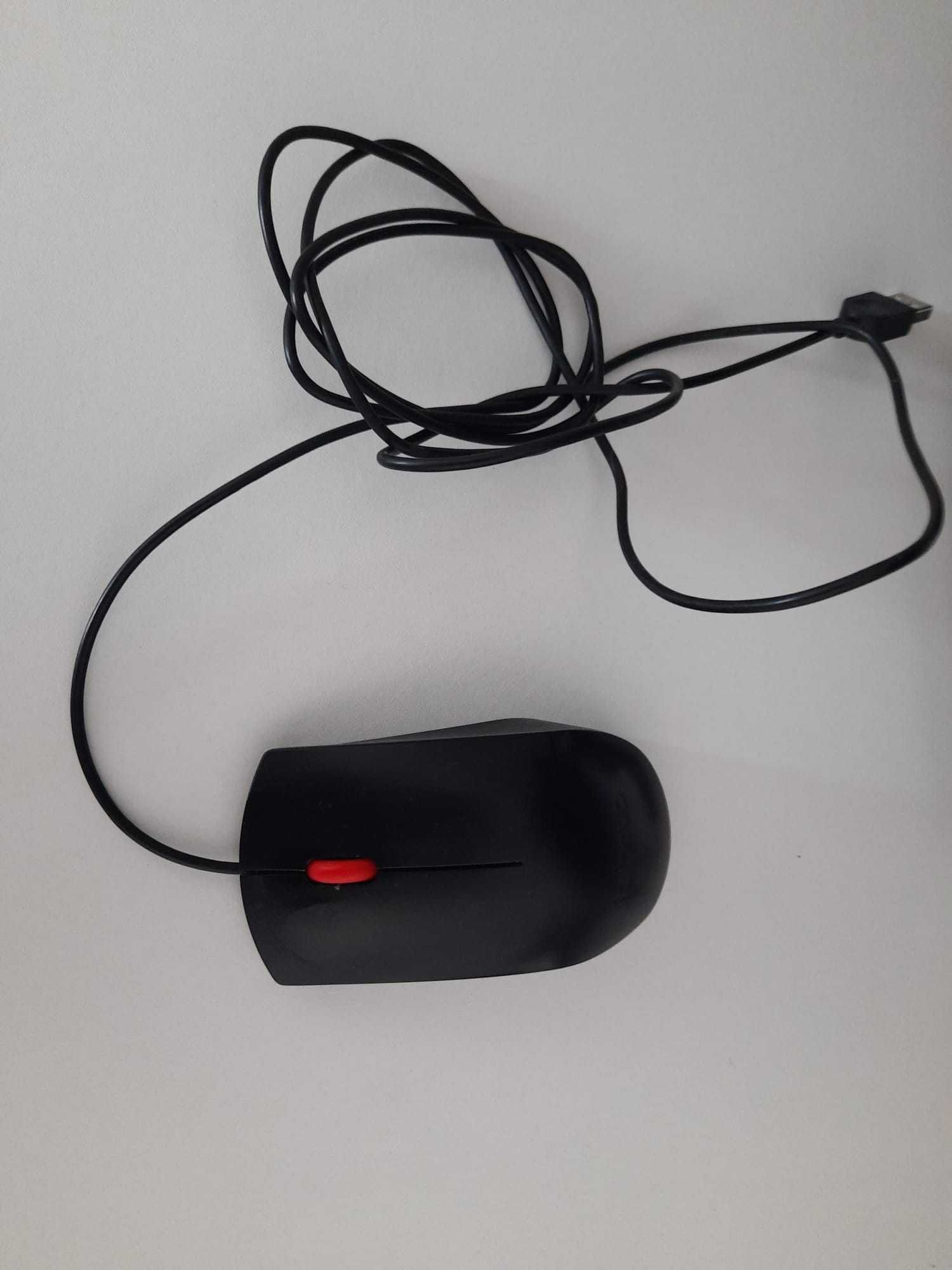Mouse cu fir Lenovo si HP alb si negru