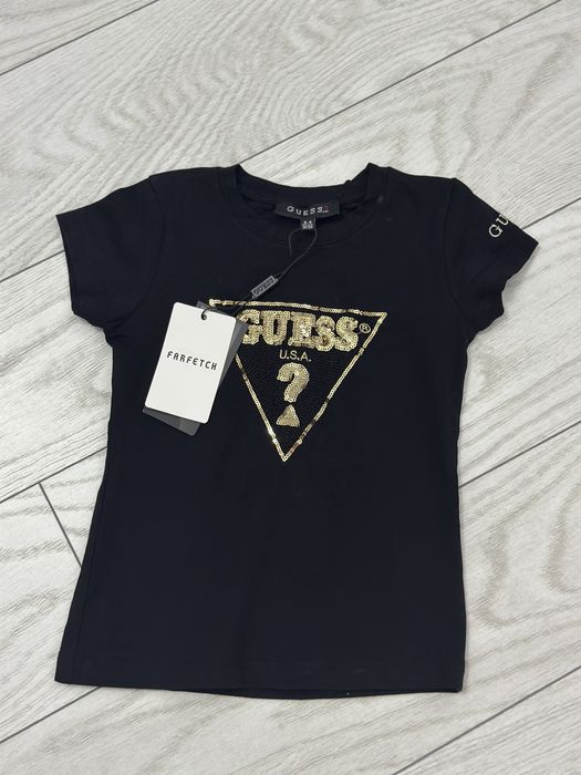 Tricou negru Guess fetite