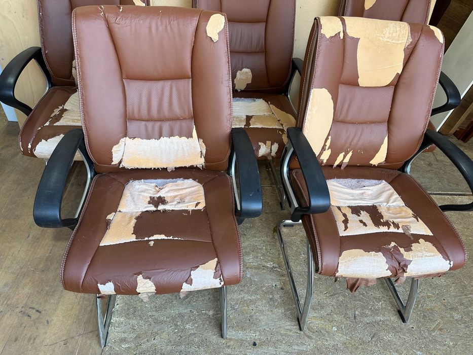 5 buc Scaun de Conferinta cu brate; Fotoliu fix; PENTRU RETAPITARE