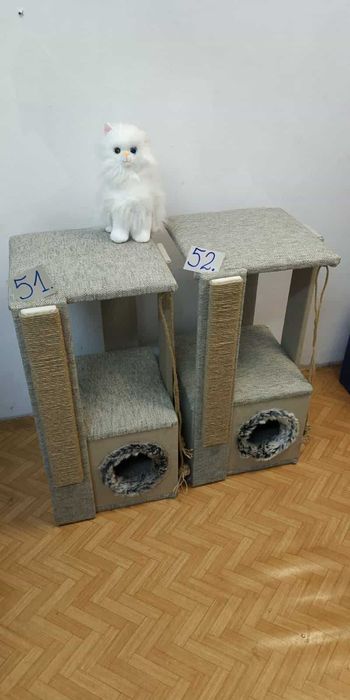 НОВИ Котешки катерушки с къщичка – 80 см ОБЛЕН