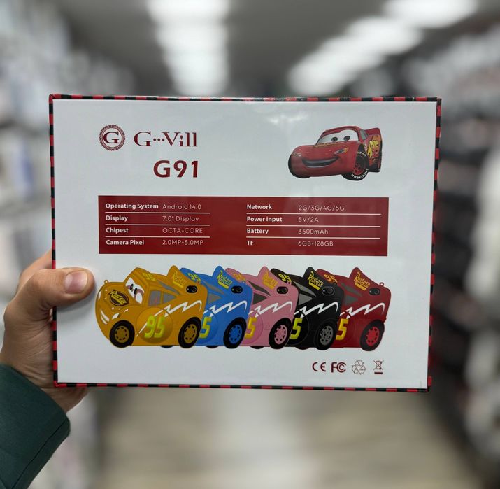 Cars Multfilmli Smart Planshet – G-Vill G91  (simkartali)  (optom)