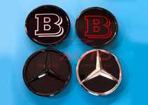 Mercedes емблема, Brabus, решетка, лого брабус мерцедес бадж