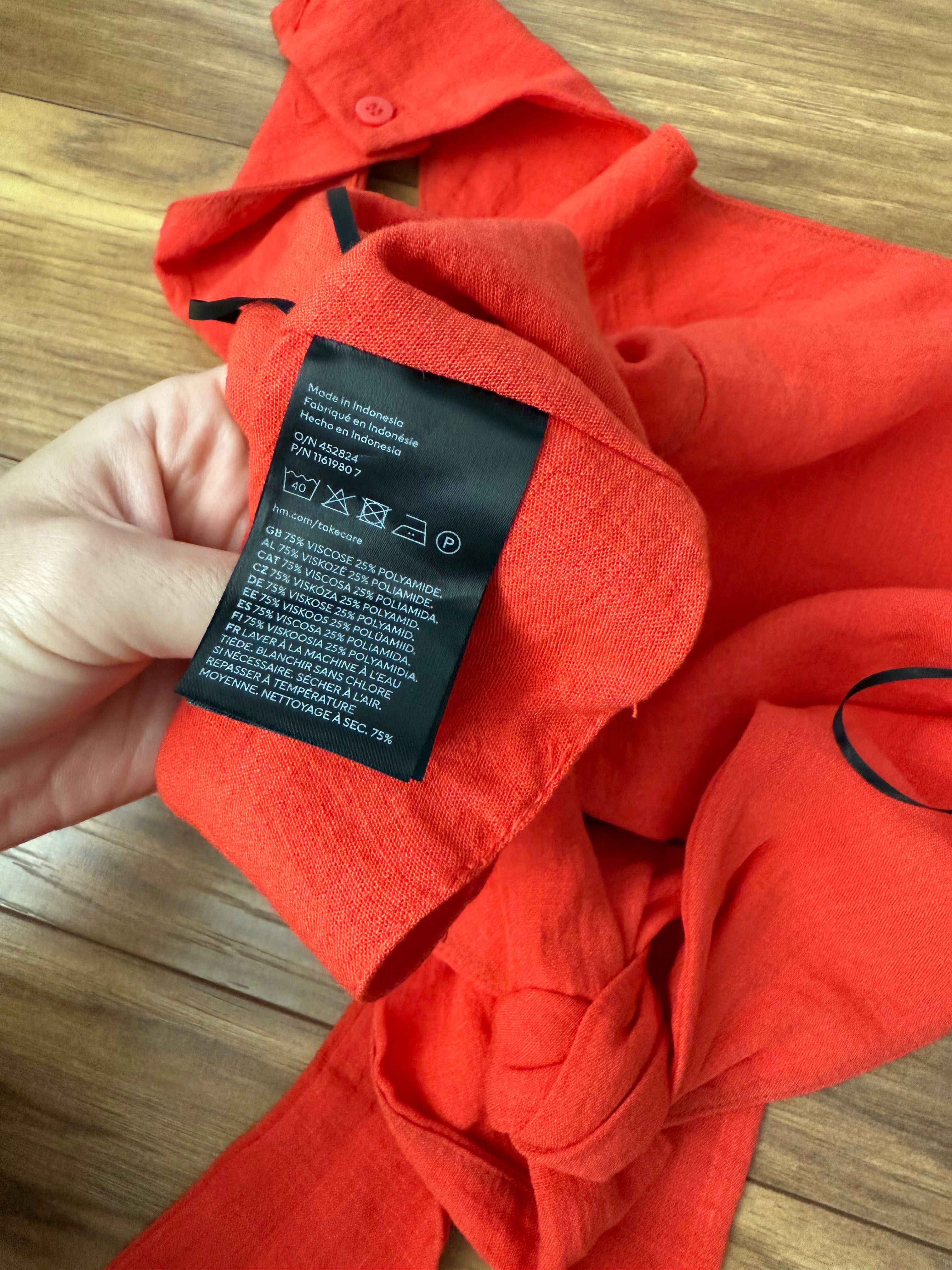 Къс топ с връзки H&M