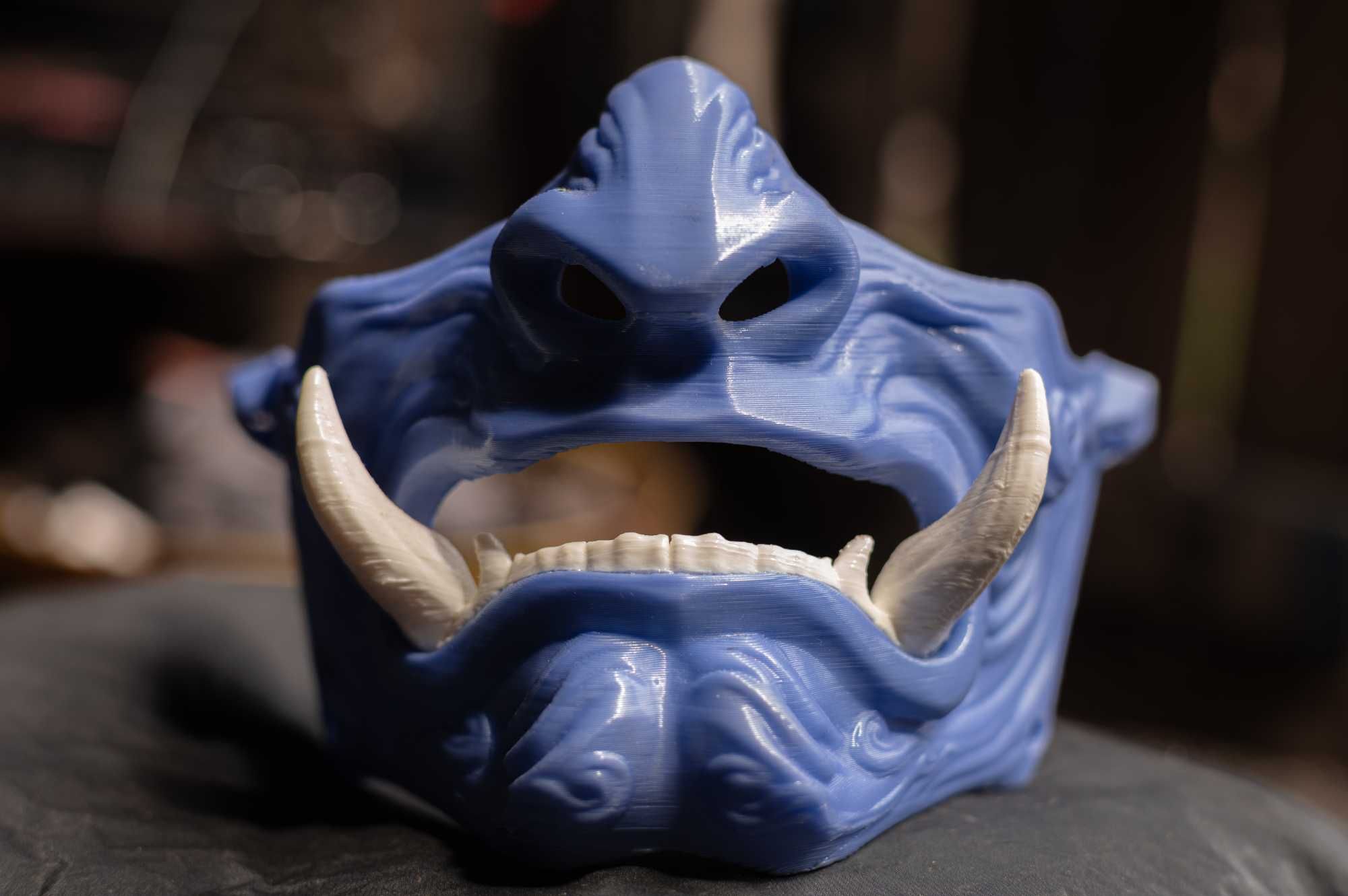 Японска маска самурай Yokai Japanese mask samurai oni декорация