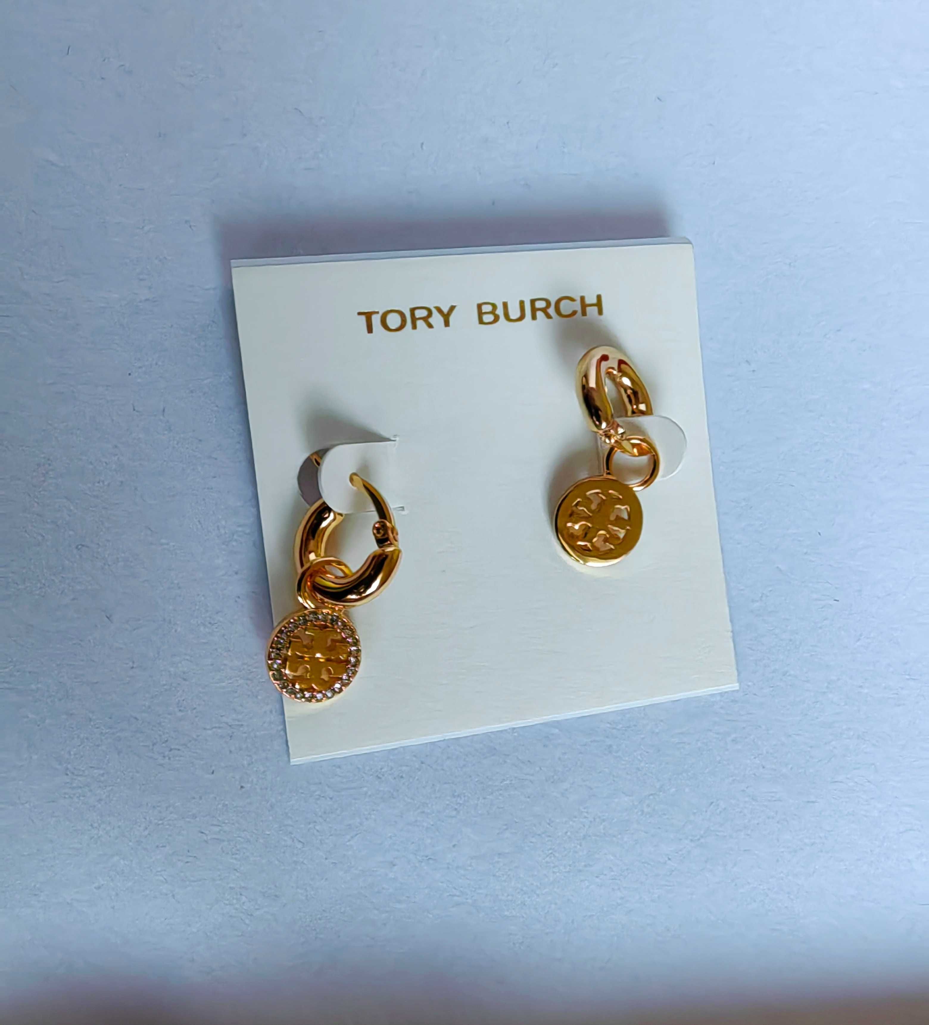 Обеци Tory Burch - Double-T drop earrings