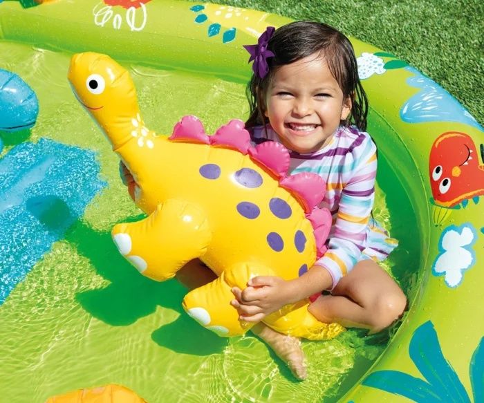 Надуваем център за игра Intex Little Dino, 191 х 152 х 58 см, PVC, за