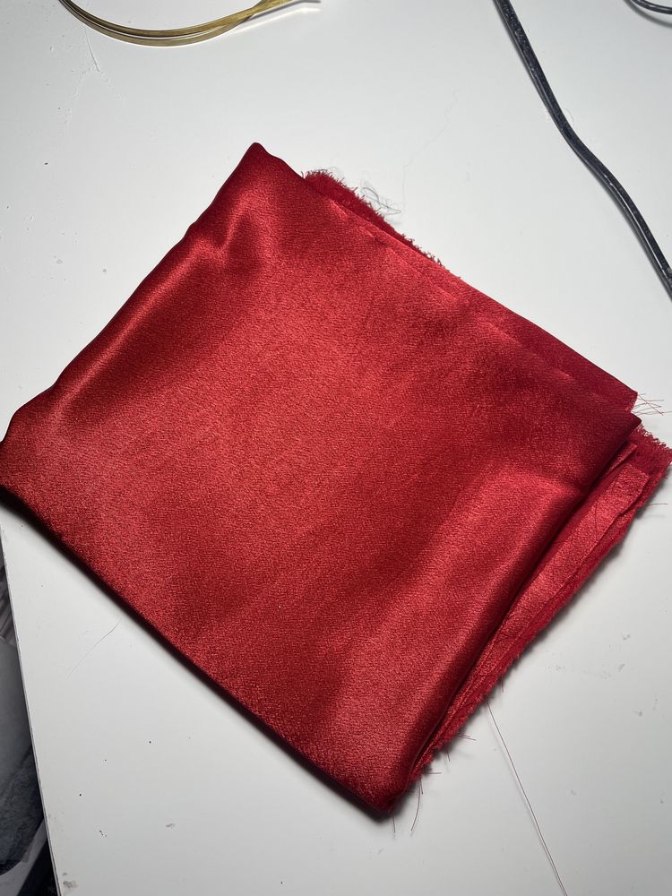 Materiale croitorie satin/organza verde smarald, rosu, portocaliu, mov