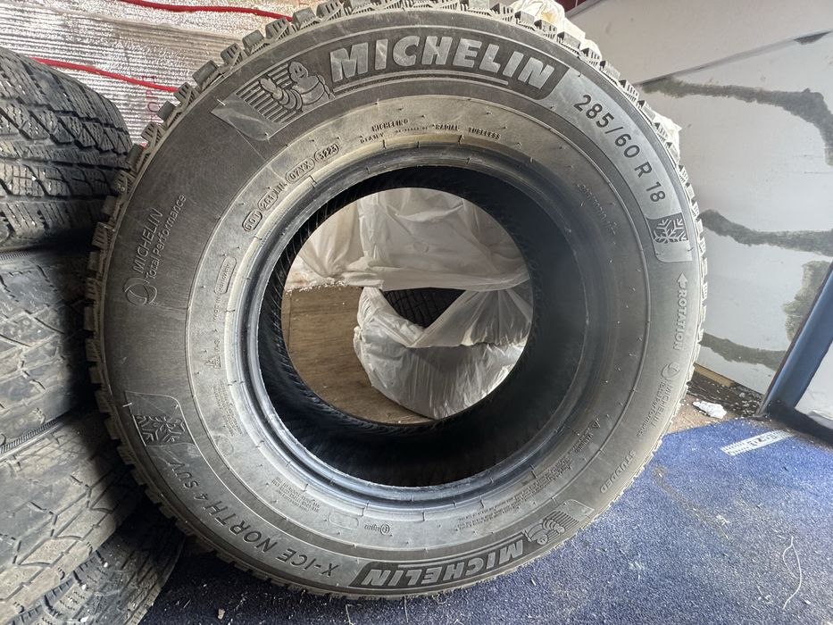Шины MICHELIN 285/60 R 18 шип, зима б/у в хорошем состоянии , комплект