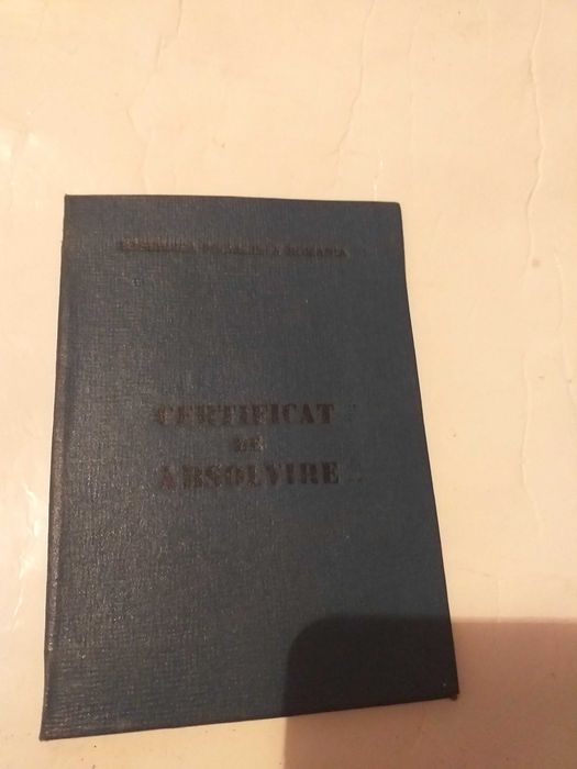 Carnet-Certificat Absolvire An 1969,vechi 53 ani,vintage,colectie