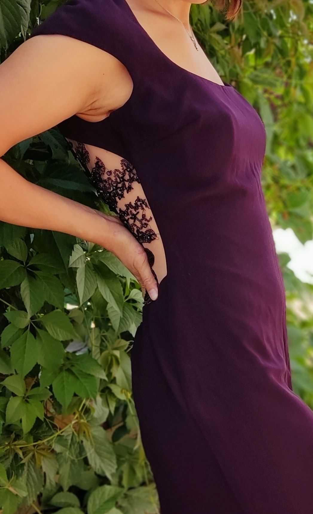 Платье цвет баклажан