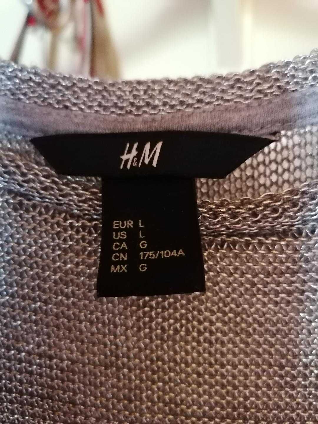Bluza noua H&M lurex gri mar.46 (L )