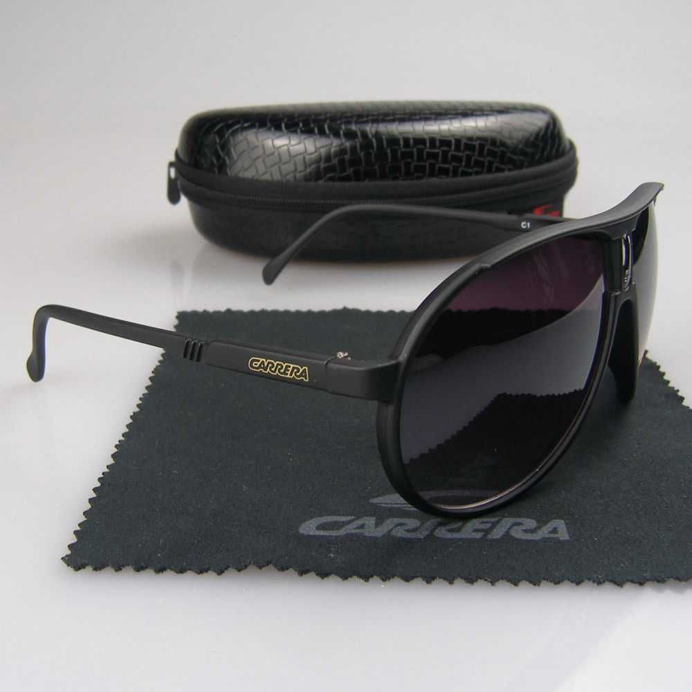 Слънчеви Очила Carrera Champion Black Черни Каррера Кръгли UV400 CE