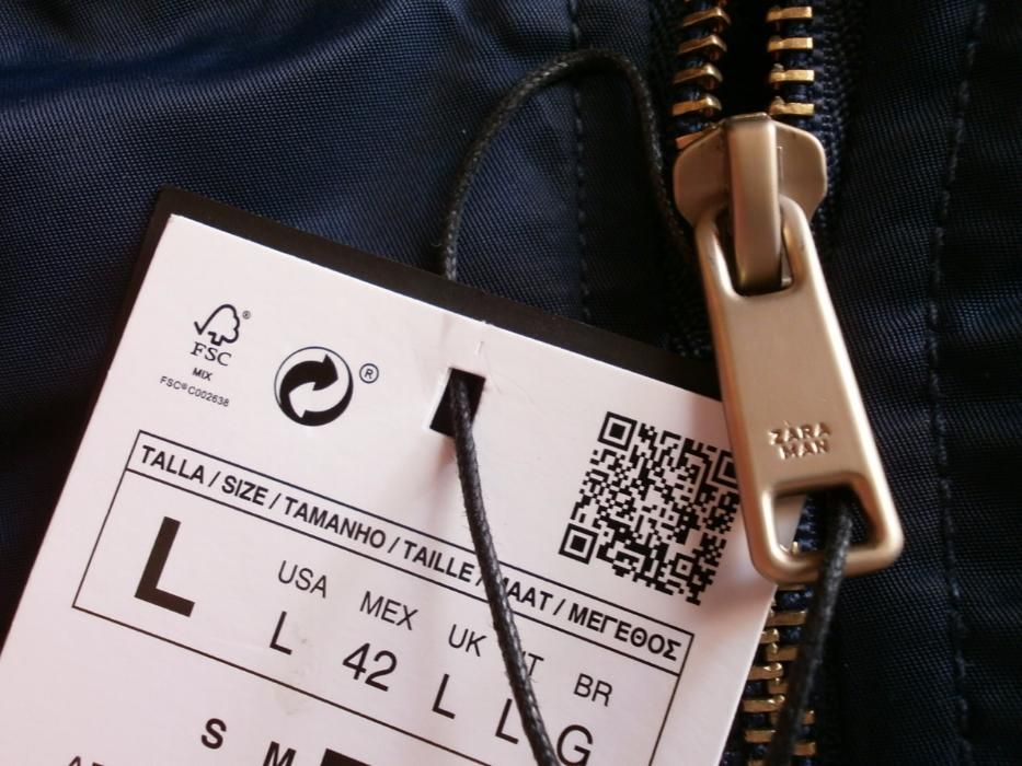 L Zara Men Bomber Jacket With back slogan