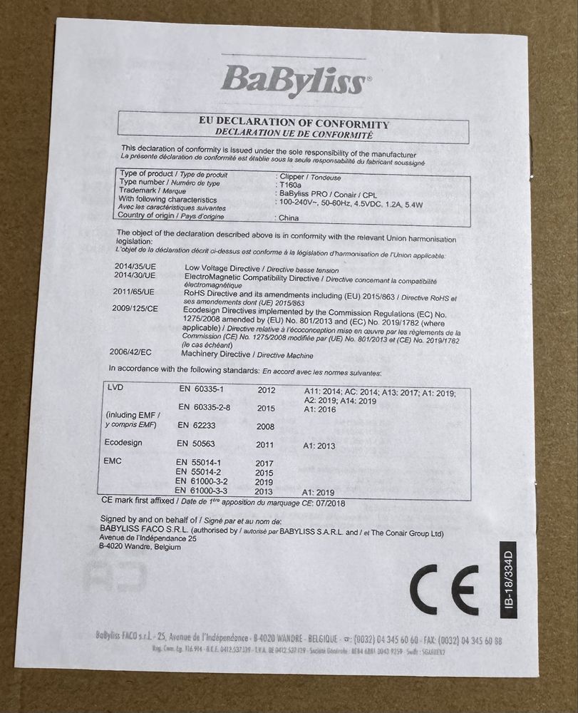 Безжична машинка за подстригване BaByliss Pro Super Motor (златна)