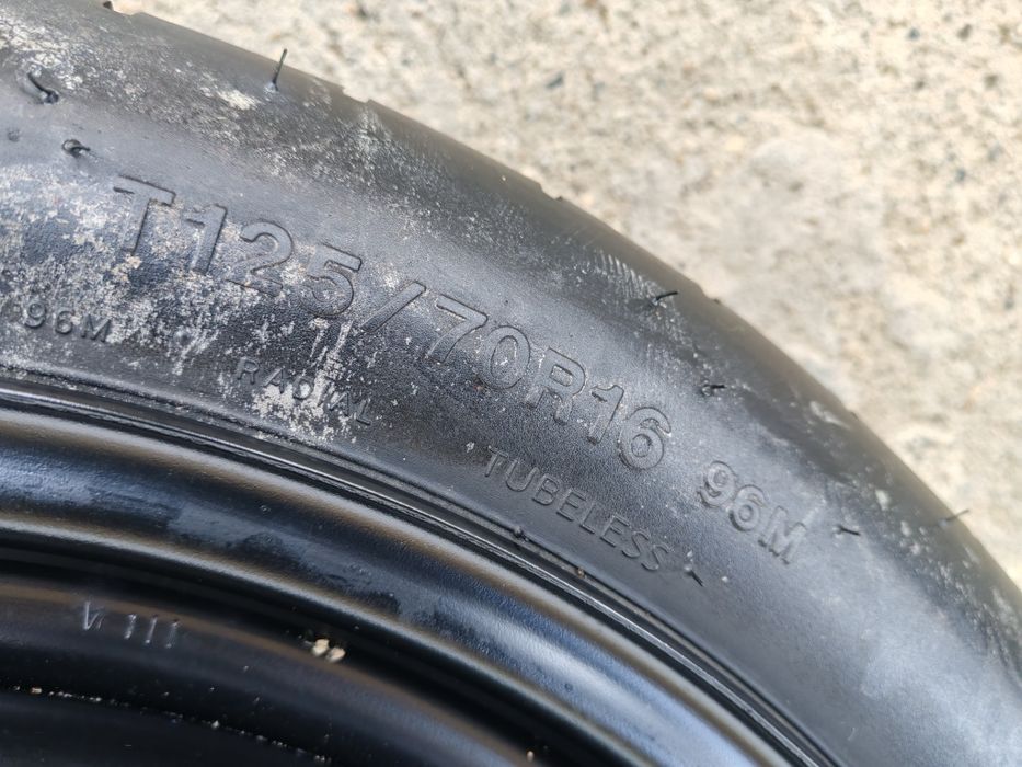 Roata rezerva slim 125 70 R16 Audi Skoda Volkswagen Seat Mercedes