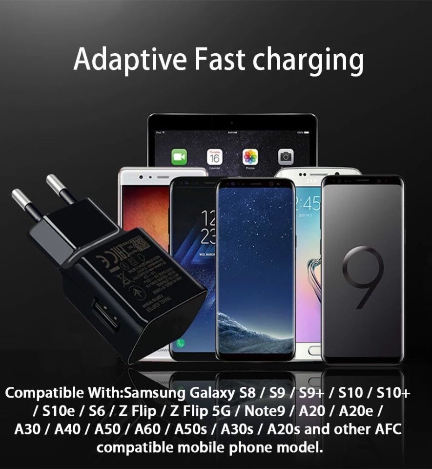 Зарядно Самсунг оригинал черен и бял цвят fast charger 15w original S