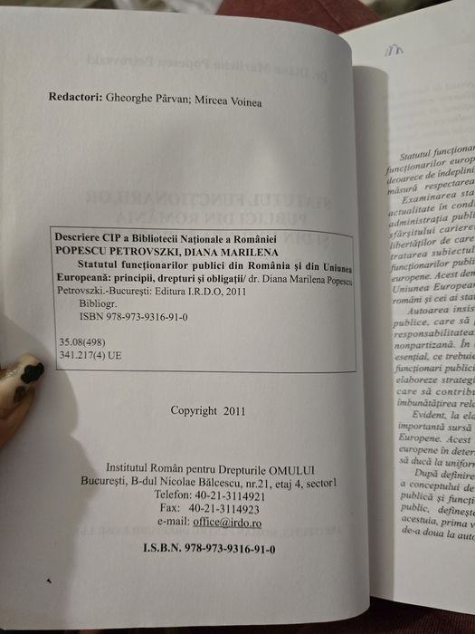 Carte (Dr Muncii) / carte (Statutul Fnct. Publici din Ro si UE)