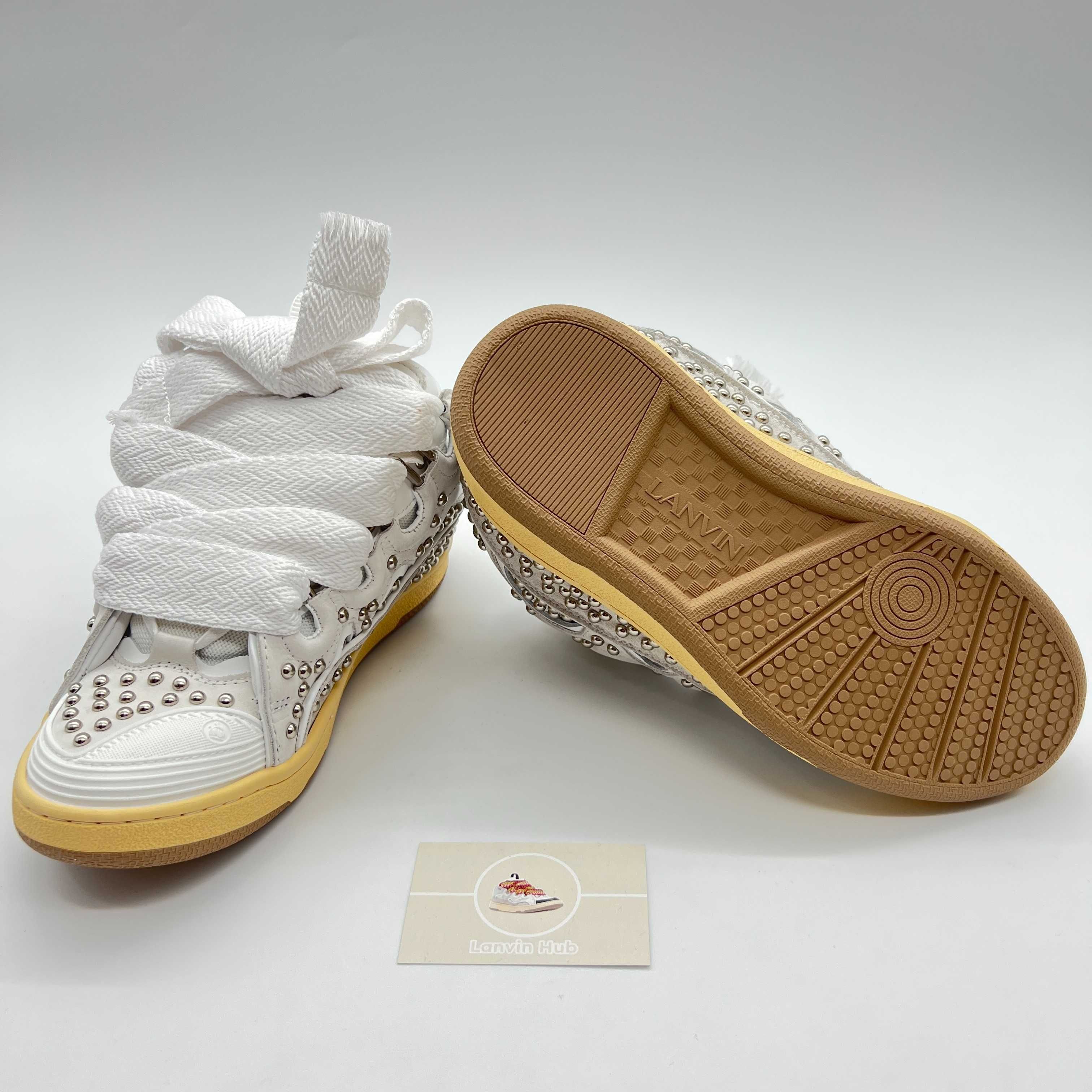 Lanvin Curb White Studs