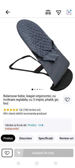 Balansoar pliabil bebeluși