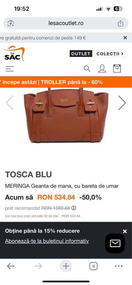 Geanta TOSCA BLU Meringa