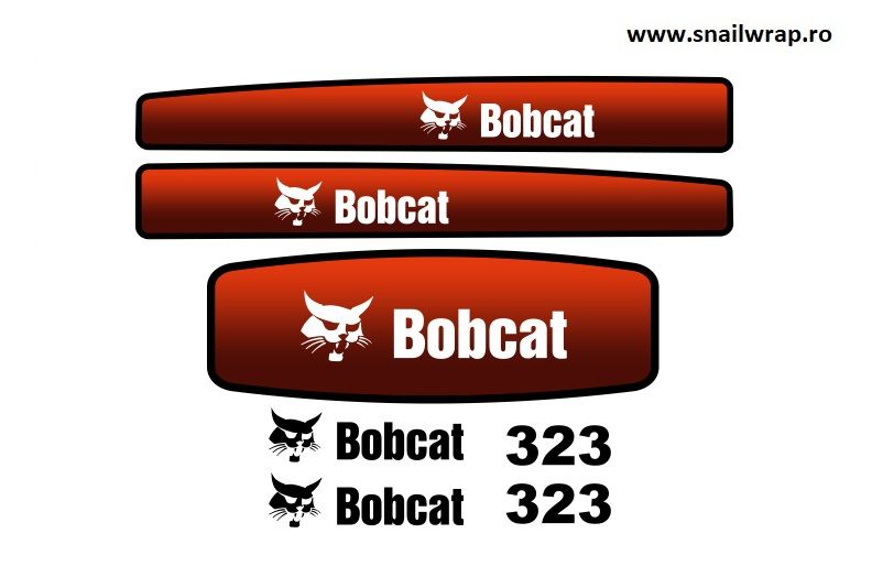 Stickere autocolante Bobcat 323, 320, x32o, 328, 425, 553, 753, 337