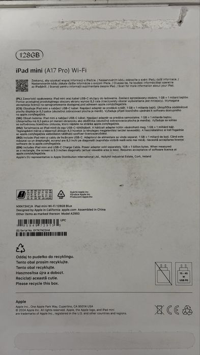 iPad Mini 7 Wi-Fi 128GB Blue