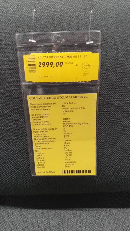 Canapea coltar extensibil Pierro Stg Malmo