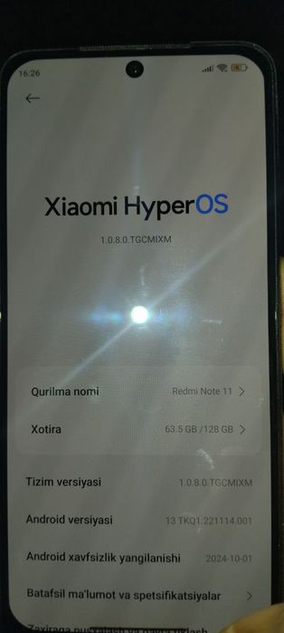 Redmi note 11 ekrani oynasi aliwgan qolgan narsalari rad