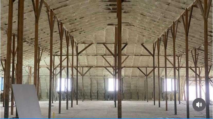 Утепление ППУ (Пенополиуретан) АНГАР, ДОМ, СКЛАД, ГАРАЖ, КРЫША