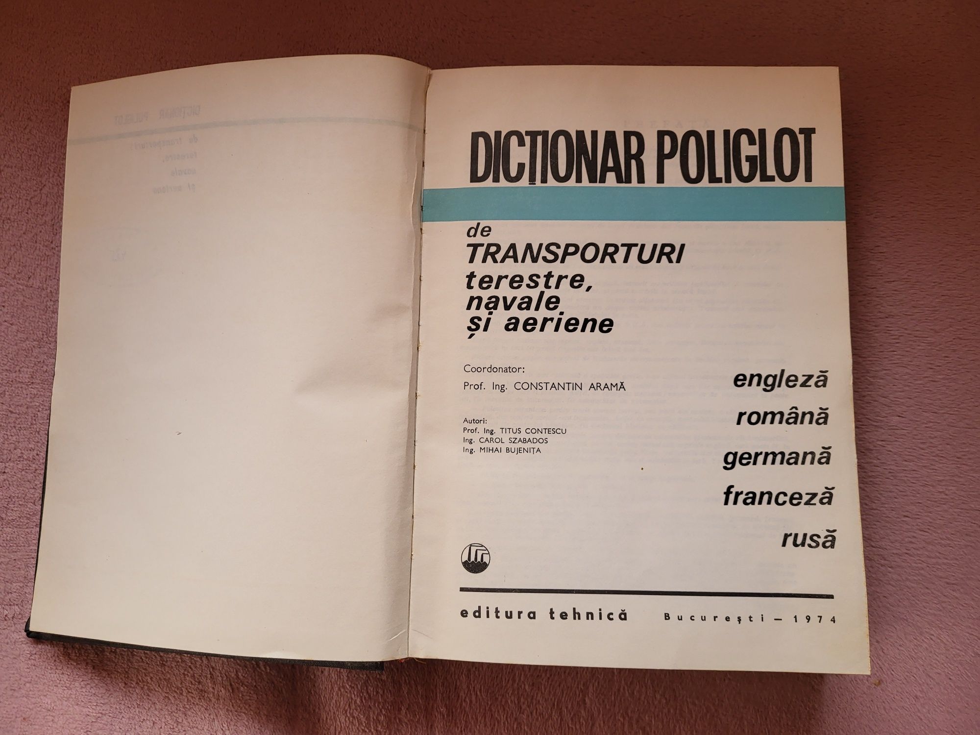 Dictionar poliglot de Transporturi terestre, Navale si Aeriene: englez