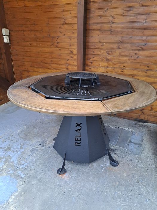 Grătar rotund cu plită live cooking