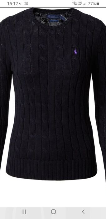 POLO Ralph Lauren Cable Pima Cotton / S НОВО! ОРИГИНАЛ! Дамски Пуловер