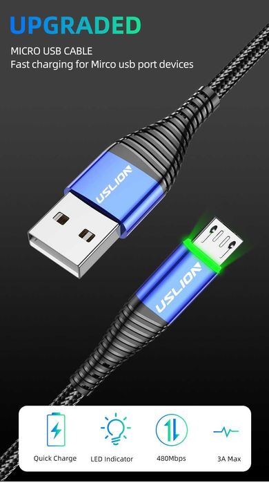 Висококачественни USB кабели. Type-C и micro USB. За смартфон, таблет