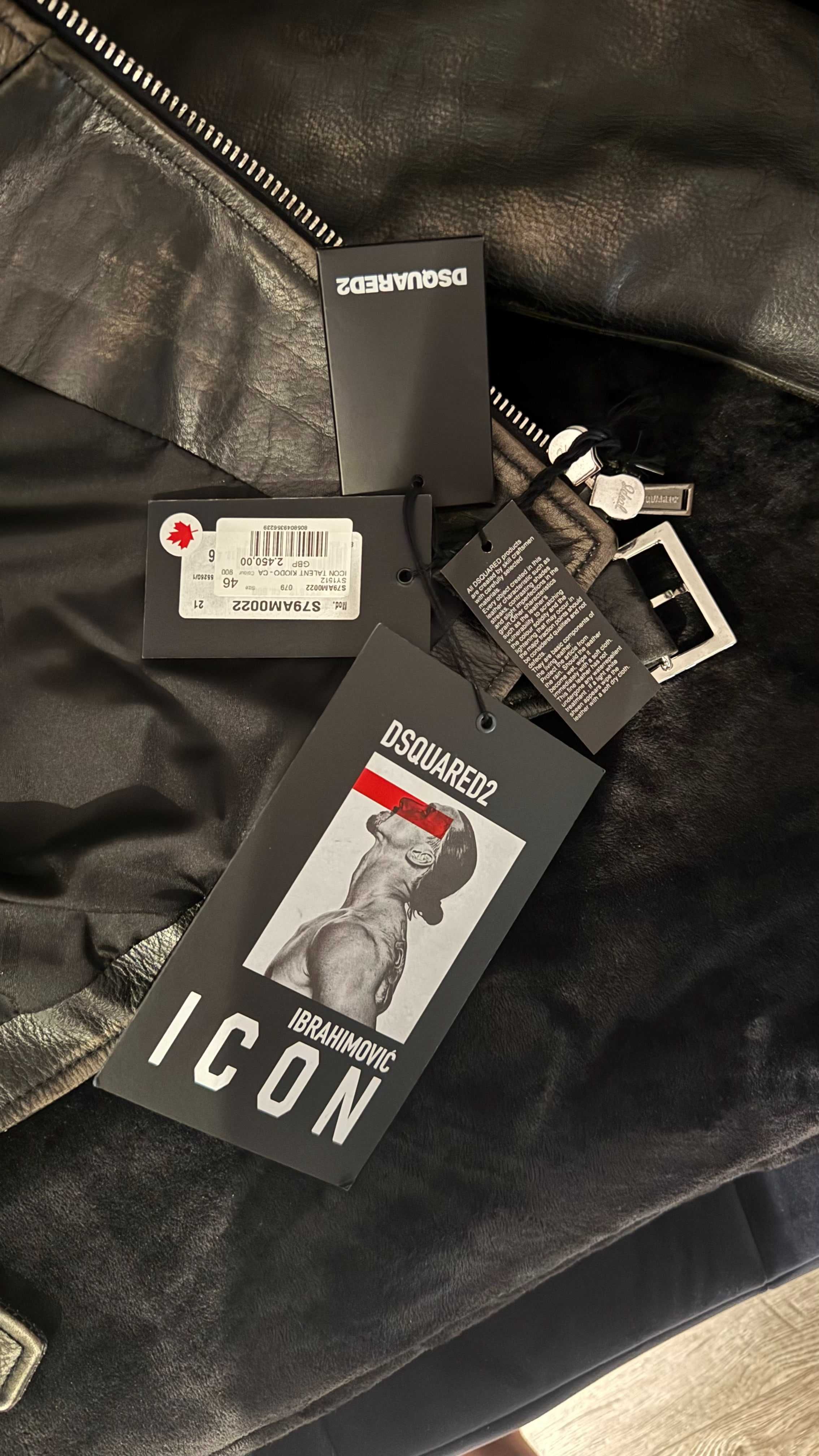 Geaca de piele Dsquared2 autentica, editie limitata!