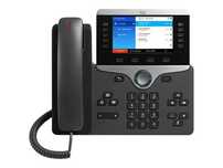 VoIP телефон Cisco IP Phone 8851, цветен дисплей, PoE, тъмно сив