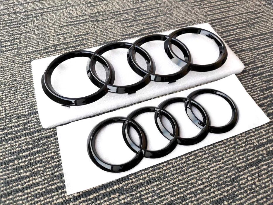 Set embleme AUDI emblema grila / haion inele cercuri stema sigla logo