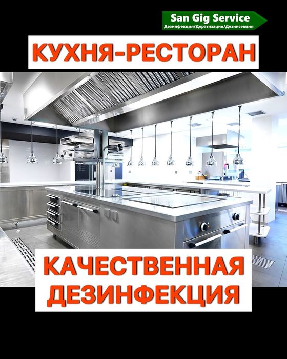 Дезинфекция  кухня кафе ресторан донерная столовая