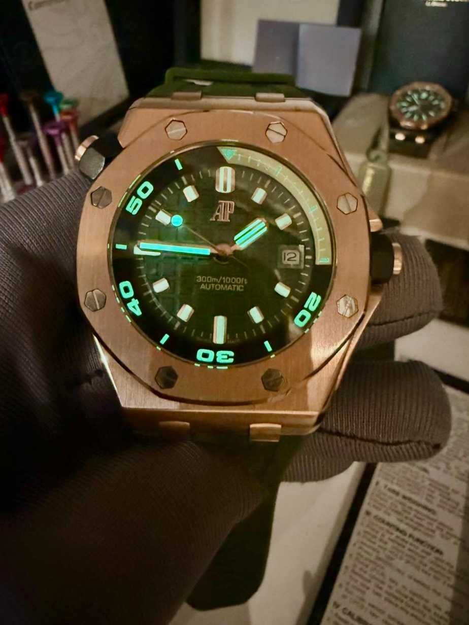 audemars piguet offshore diver gold green