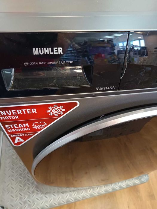 Пералня Muhler IWM914SAi, клас А, Steam Wash, инверторна, 9kg, 1400rpm