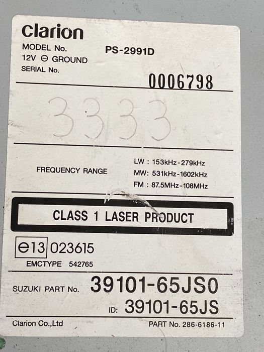 Radio CD pt Suzuki Grand Vitara