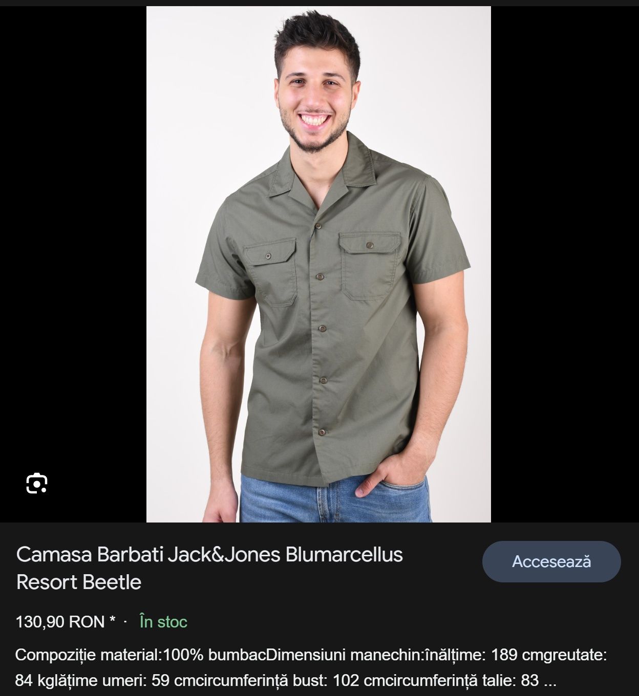 Camasa barbati jack jones gri marime M-L noua cu eticheta