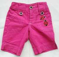 Детские темно-розовые шорты, на 9-12 месяцев, 100% хлопок