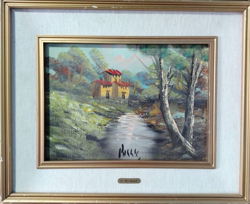 Peisaj semnat "A. Russo"