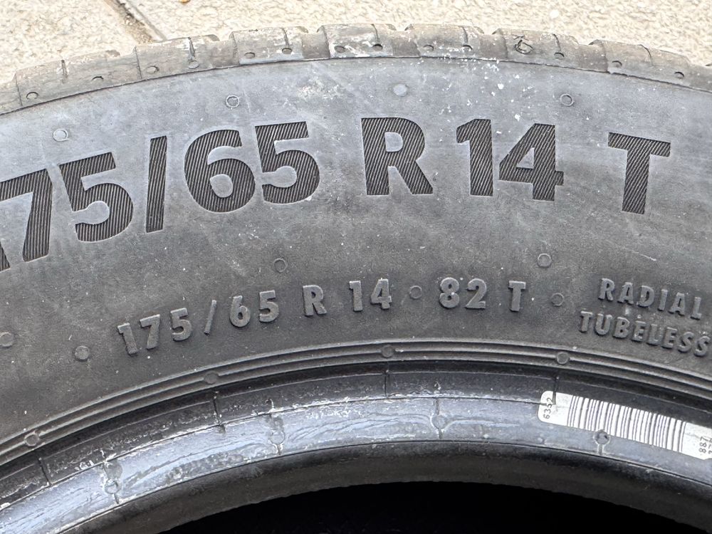 175/65/R14 Continental EcoContact6 4бр летни dot4119 4-5мм