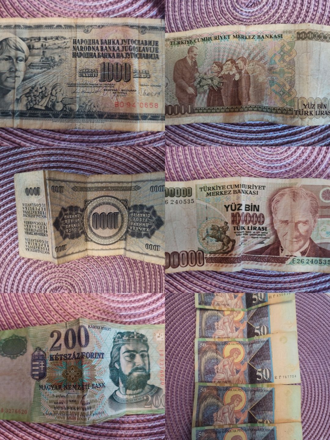 Bancnote vechi și monezi