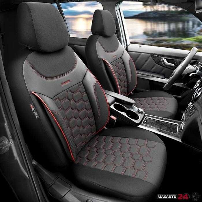 Тапицерия OTOM за седалки Carbon CRB3402 (черно/червено)