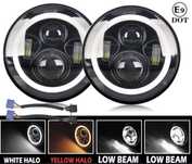 1бр. 7"Инчов кръгъл светодиоден фар за Jeep Wrangler, Land Rover и др