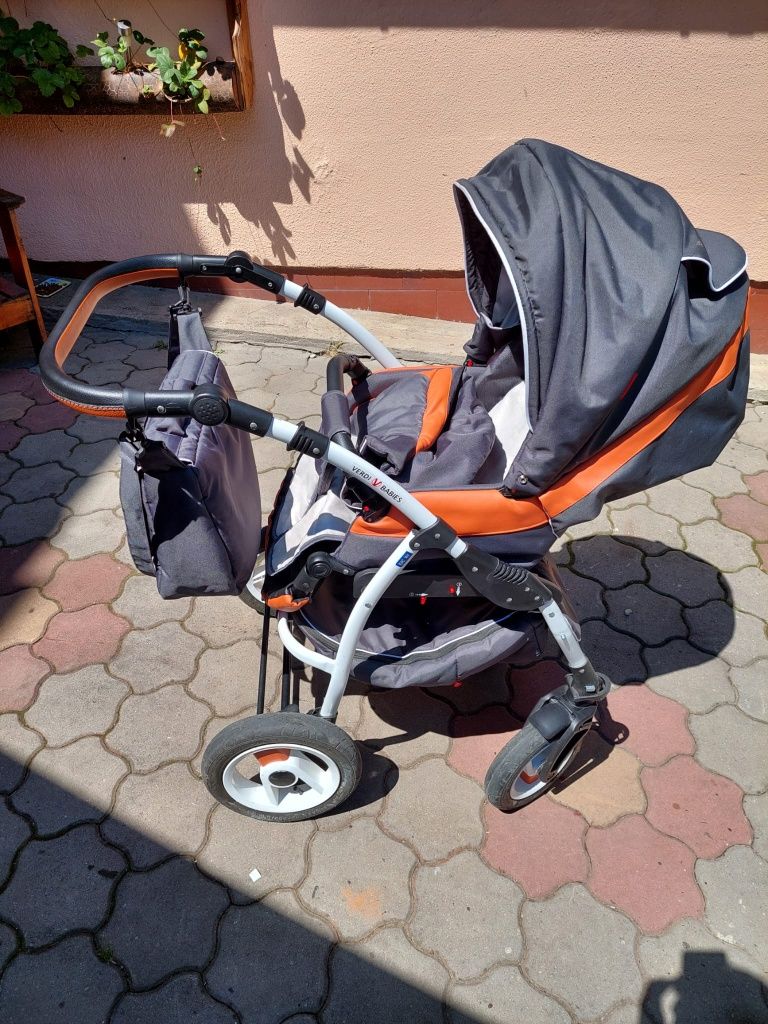 Carucior 3 în 1 Optima Grey Ideal Bebe