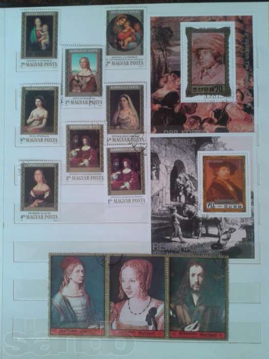 продам или меняю  коллекцию марок иностранных искусство